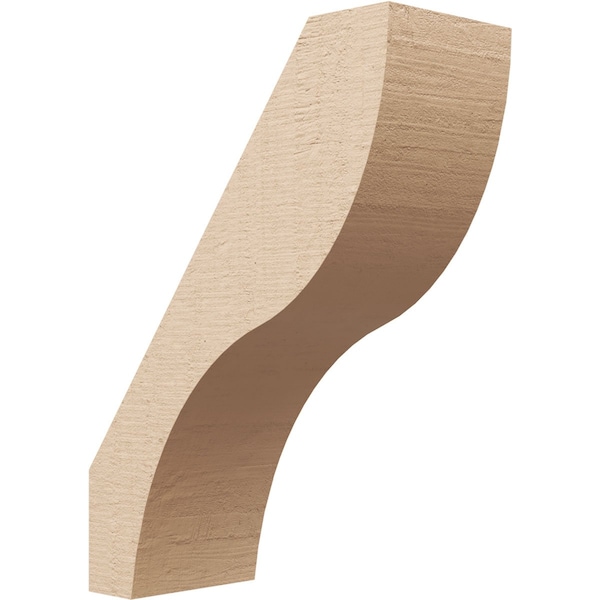 Ekena Millwork 5-inch W x 12-inch D x 16-inch H Geneva Rough Cedar Woodgrain TimberThane Knee Brace, Primed BRCUR05X12X16GNVRCPR - main